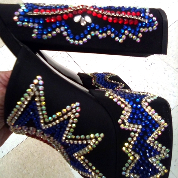 Azalea Wang Ladies Gem Covered 6" Heels (Marked Down) - Picture 1 of 5